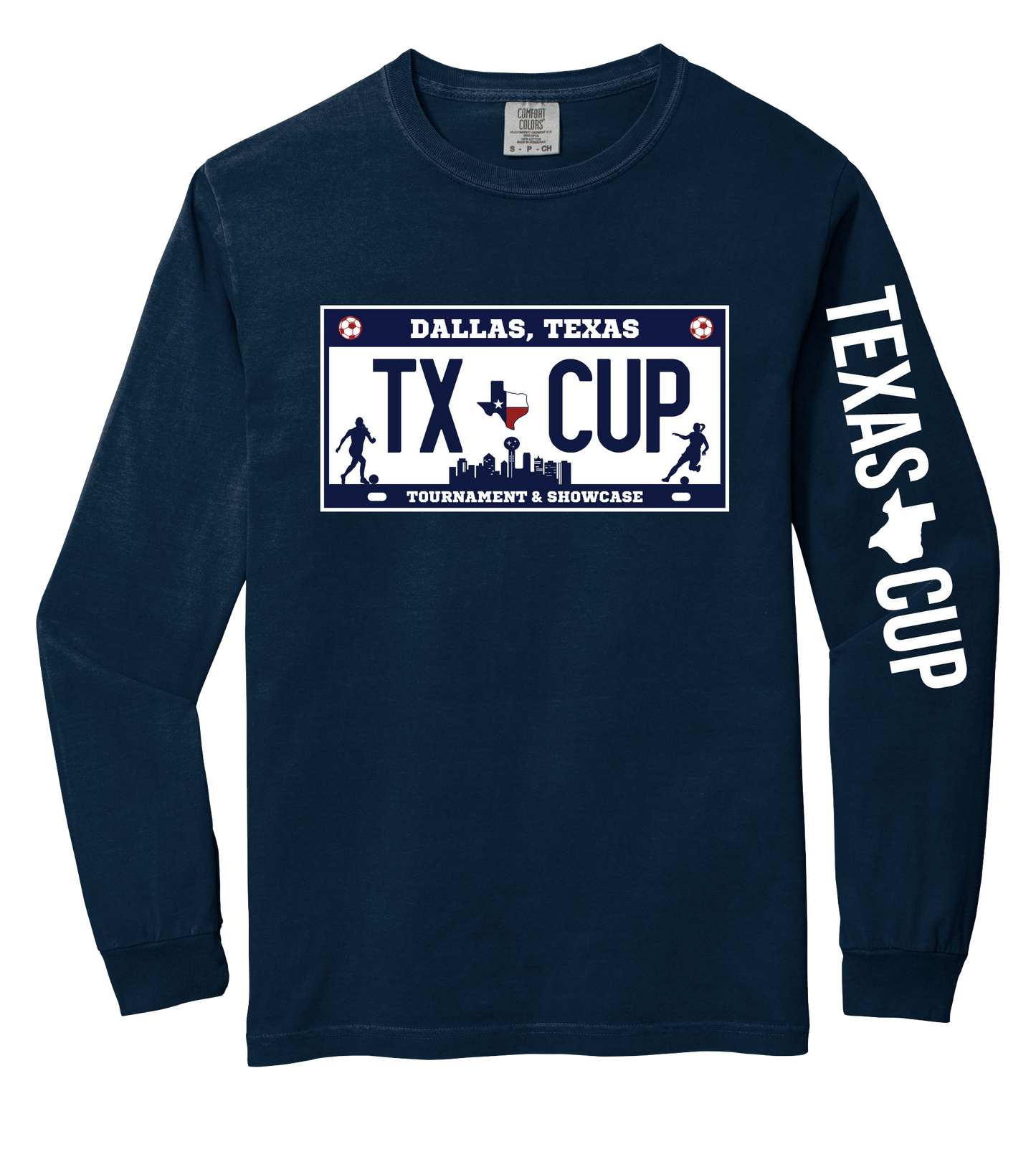 TX Cup License Plate L/S Tee - Navy