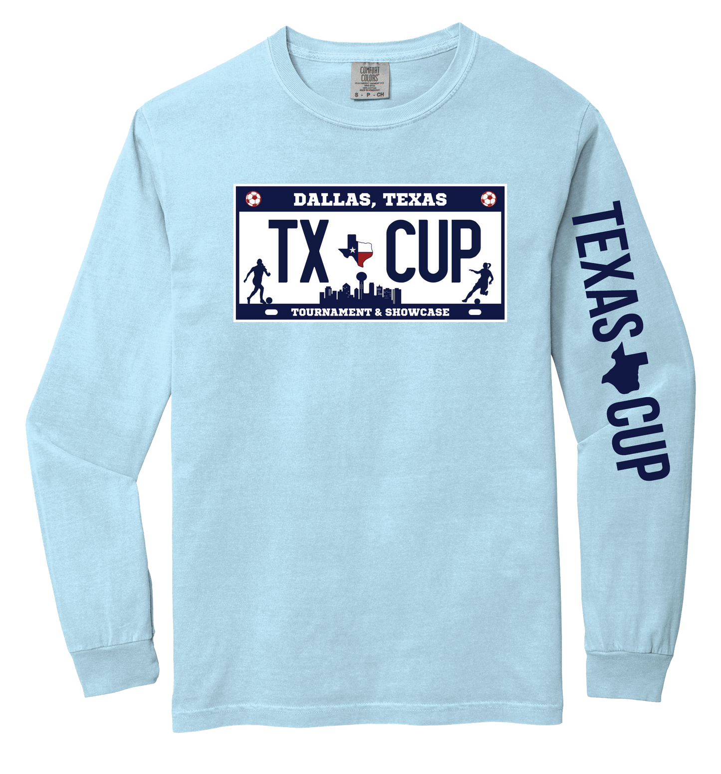 TX Cup License Plate L/S Tee - Chambray